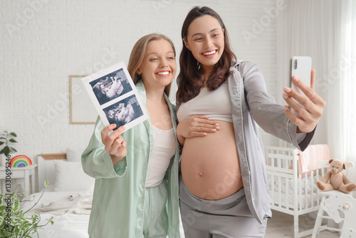 Young pregnant lesbian coup...