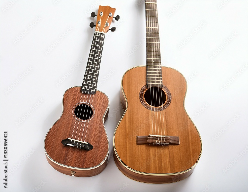 Fototapeta premium acoustic guitar isolated on white