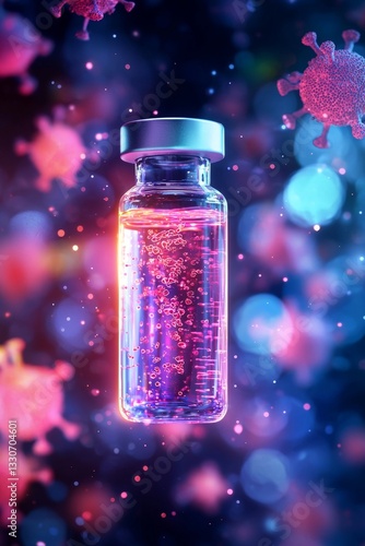 Wallpaper Mural Vaccine development for covid-19 global laboratories scientific innovation digital environment microscopic view health awareness Torontodigital.ca