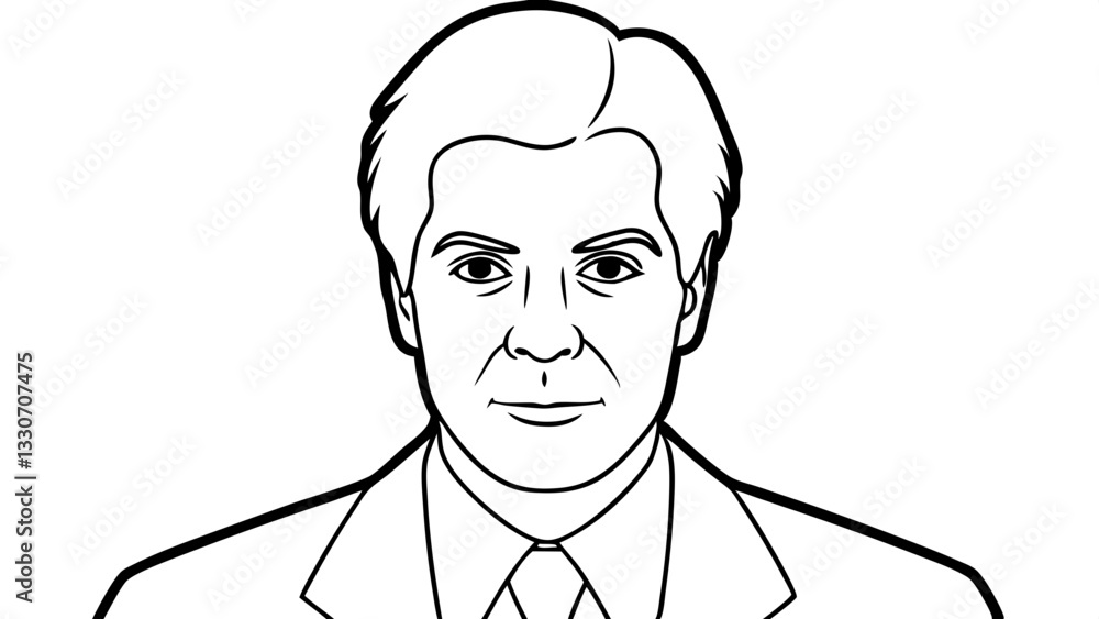 a portrait of a man wearing suit vector illustration a portrait of a man wearing suit vector illustration