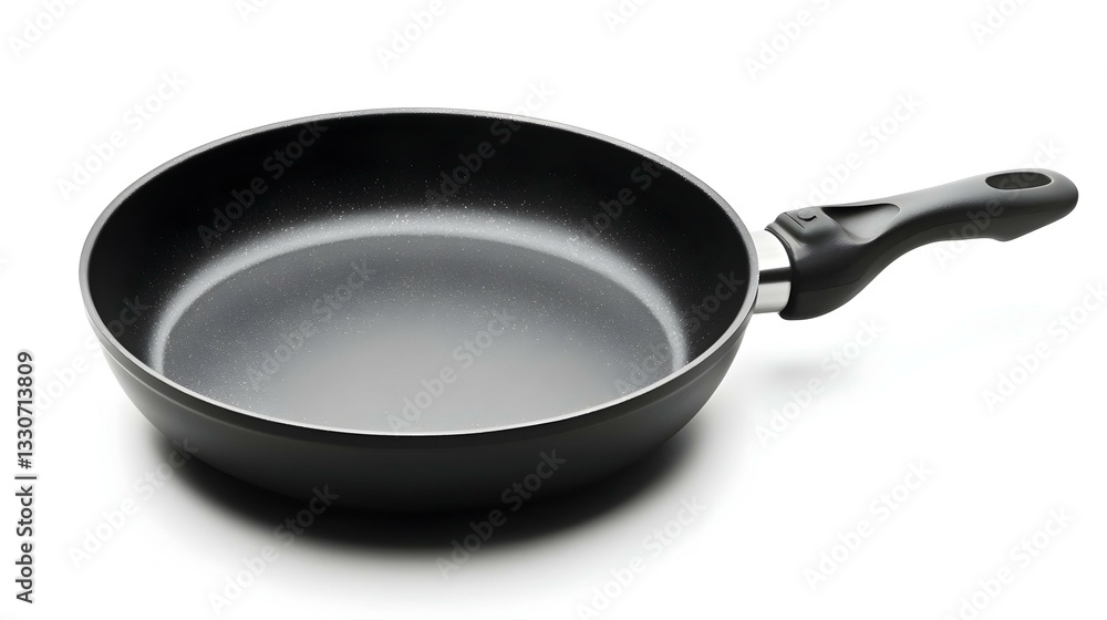 Black frying pan isolated on white background Black frying pan isolated on white background