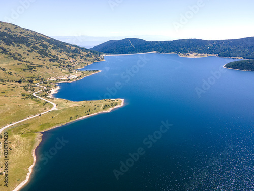 Summer view of Belmeken Dam, Rila mountain, Bulgaria