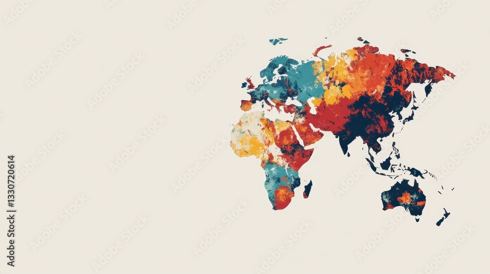 Obraz premium Stylized world map in a spherical shape, Earth globe vector with a white backdrop. 