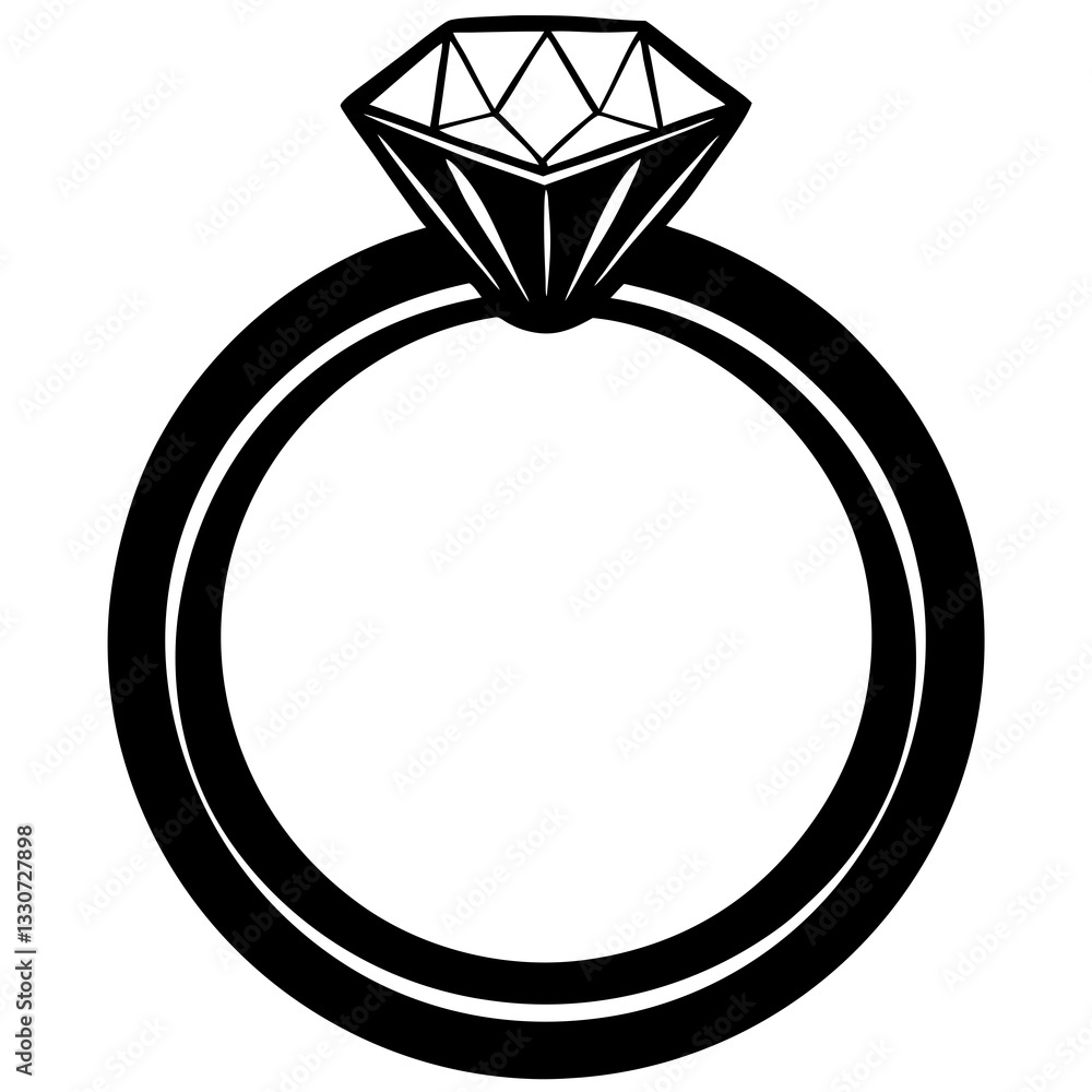 Round Gemstone Engagement Ring - Elegant & Timeless Design Round Gemstone Engagement Ring - Elegant & Timeless Design