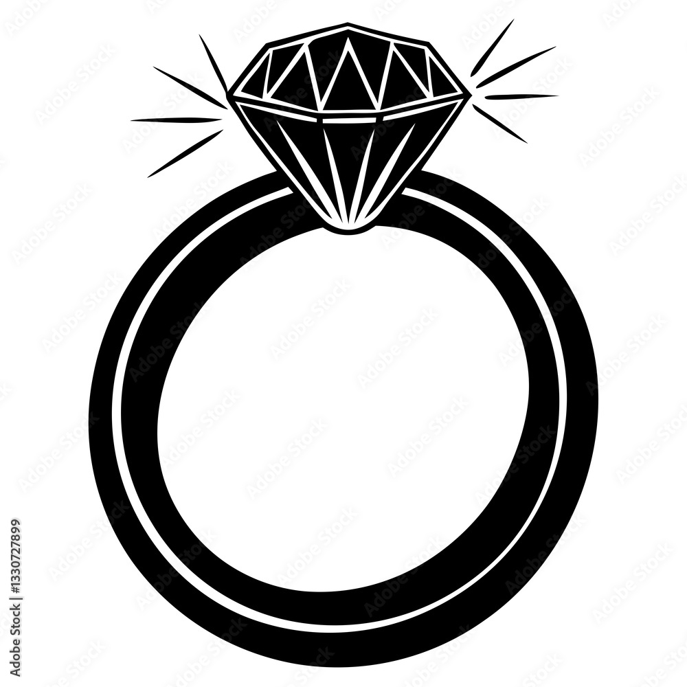 Round Gemstone Engagement Ring - Elegant & Timeless Design