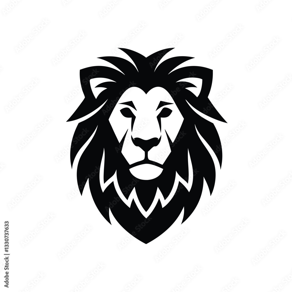 Obraz premium lion head vector illustration
