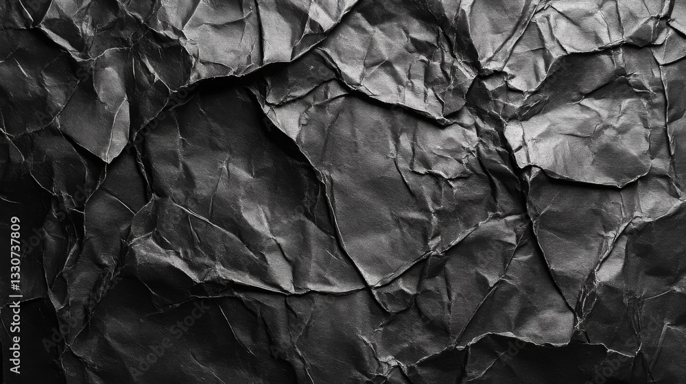 Crumpled Black Paper Texture Background Crumpled Black Paper Texture Background