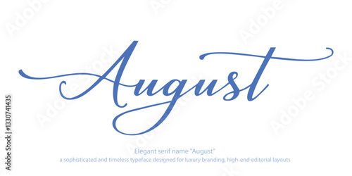 Elegant serif name "August"  a sophisticated and timeless typeface designed for luxury branding, high-end editorial layouts, and premium packaging. With its refined curves and classic appeal.