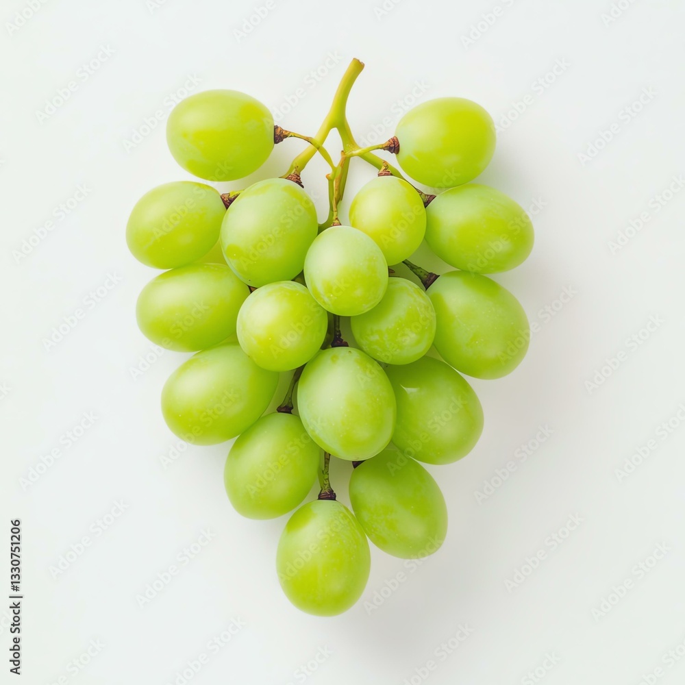 A fresh bunch of green grapes, vibrant and healthy, symbolizes freshness and vitality. Perfect for promoting healthy eating or vibrant lifestyles. A fresh bunch of green grapes, vibrant and healthy, symbolizes freshness and vitality. Perfect for promoting healthy eating or vibrant lifestyles.