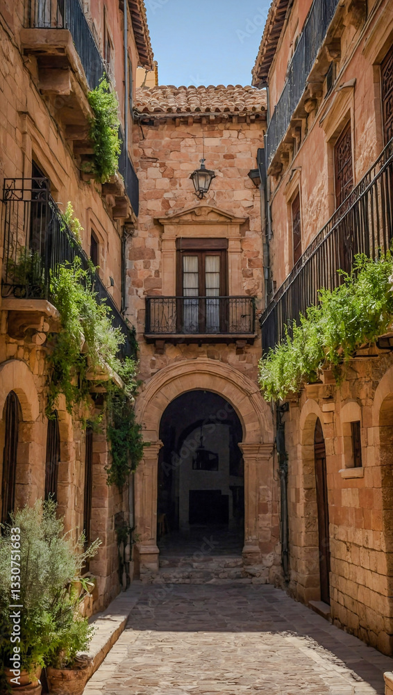 Vector of Teruel, Spain, with its antique charm. Vector of Teruel, Spain, with its antique charm.