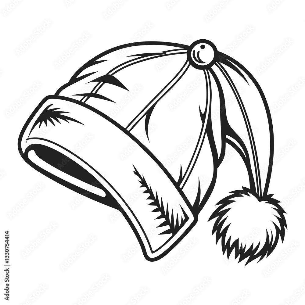 vector illustration of a Christmas cap vector illustration of a Christmas cap