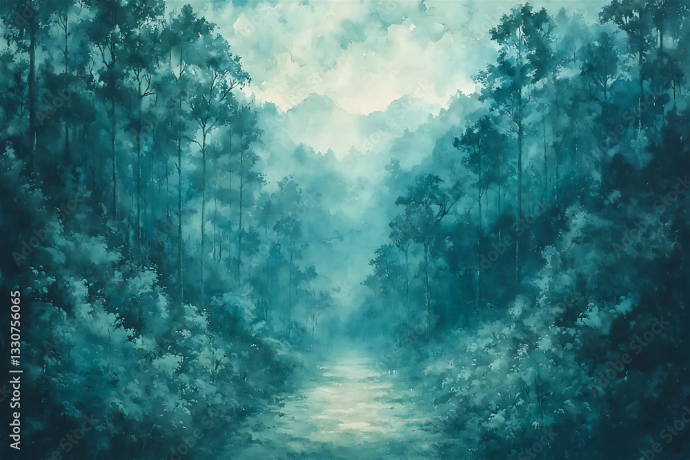 Fototapeta premium nature's silence: capturing the stillness of forest glades discover techn