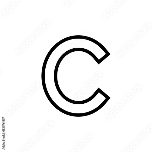 Copyright icon vector illustration. copyright sign and symbol