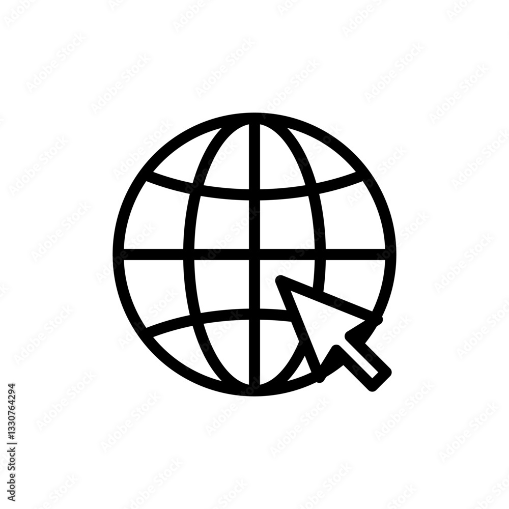 Web icon vector illustration. go to web sign and symbol. web click icon. Global search icon Web icon vector illustration. go to web sign and symbol. web click icon. Global search icon