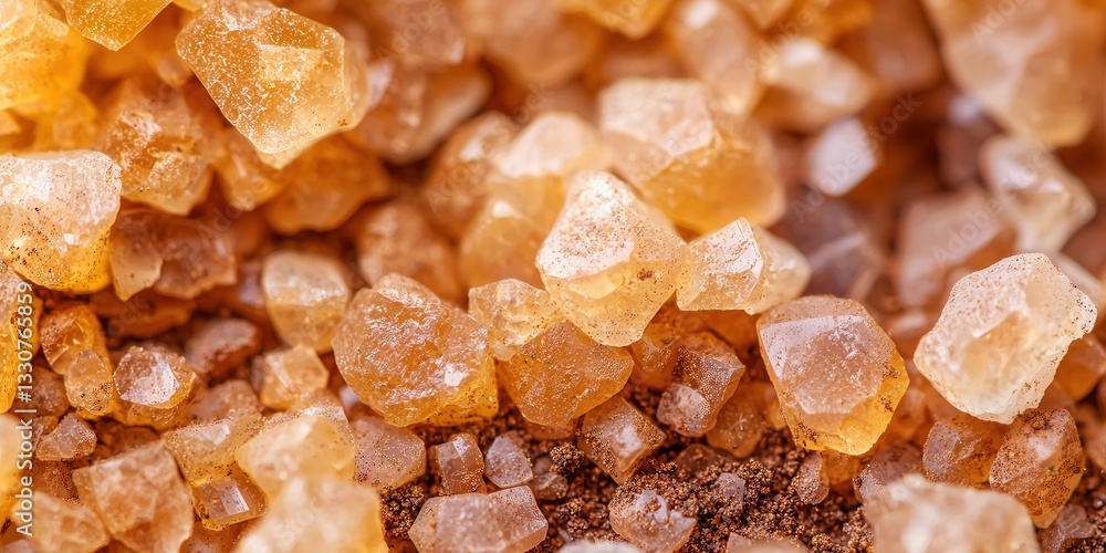 Soil science concept. Close-up of nutrient rich minerals in soil, improving water retention. Soil science concept. Close-up of nutrient rich minerals in soil, improving water retention.