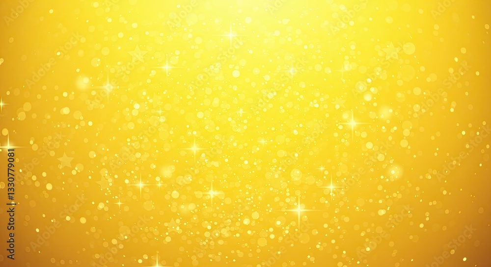Vibrant golden sparkle background with glowing stars and bokeh lights Vibrant golden sparkle background with glowing stars and bokeh lights