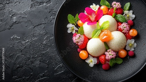 Wallpaper Mural A delicious plate of earthy and mildly sweet food arranged beautifully on a rustic table with natural lighting Torontodigital.ca