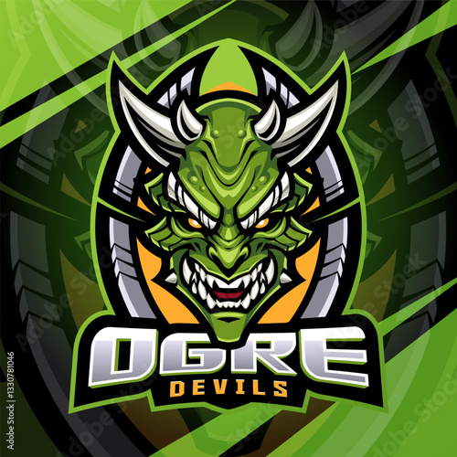 Ogre devils head mascot logo design