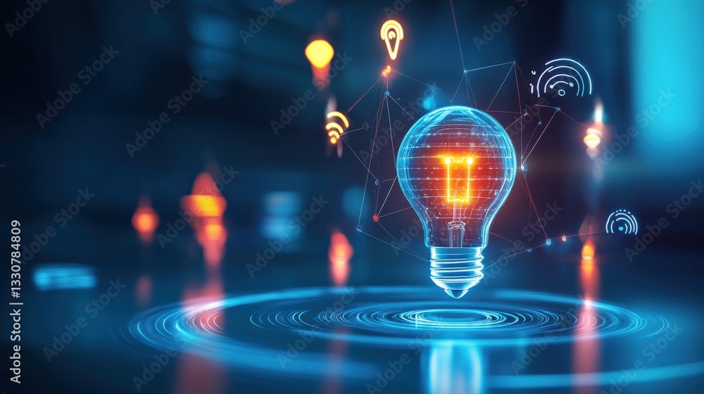 Innovative lightbulb concept showcasing smart technology digital space graphic design modern environment futuristic viewpoint intelligent ideas Innovative lightbulb concept showcasing smart technology digital space graphic design modern environment futuristic viewpoint intelligent ideas