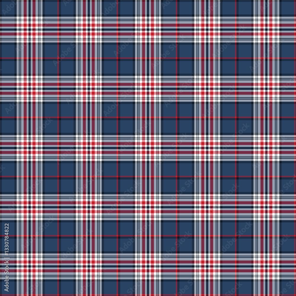 Fototapeta premium fashion blue scottish tartan plaid checkered stripes fabric print pattern background