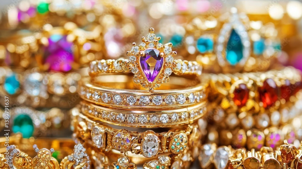 Golden Treasures: A Sparkling Collection of Rings and Jewelry Golden Treasures: A Sparkling Collection of Rings and Jewelry