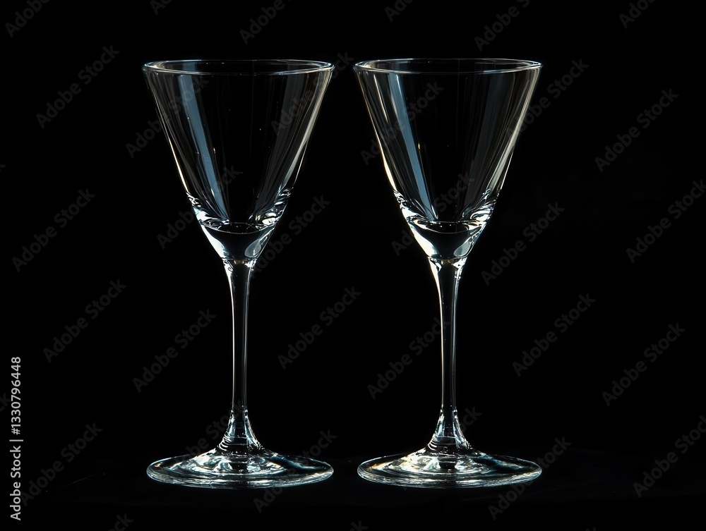 Elegant Toast with Two Sparkling Champagne Glasses Clinking in a Refined Setting Exuding Celebration and Sophistication for Upscale Events