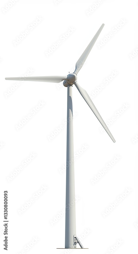 Modern wind turbine against clear sky for renewable energy projects Modern wind turbine against clear sky for renewable energy projects