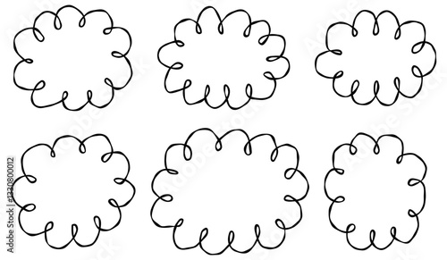 手書きのポップなフレームセット