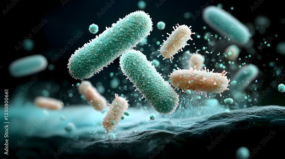 Naklejka premium Sleek and simple of the cholera bacteria Vibrio cholerae displaying its shape and structure in a minimal design This medical and scientific image can be used for topics related to health infection