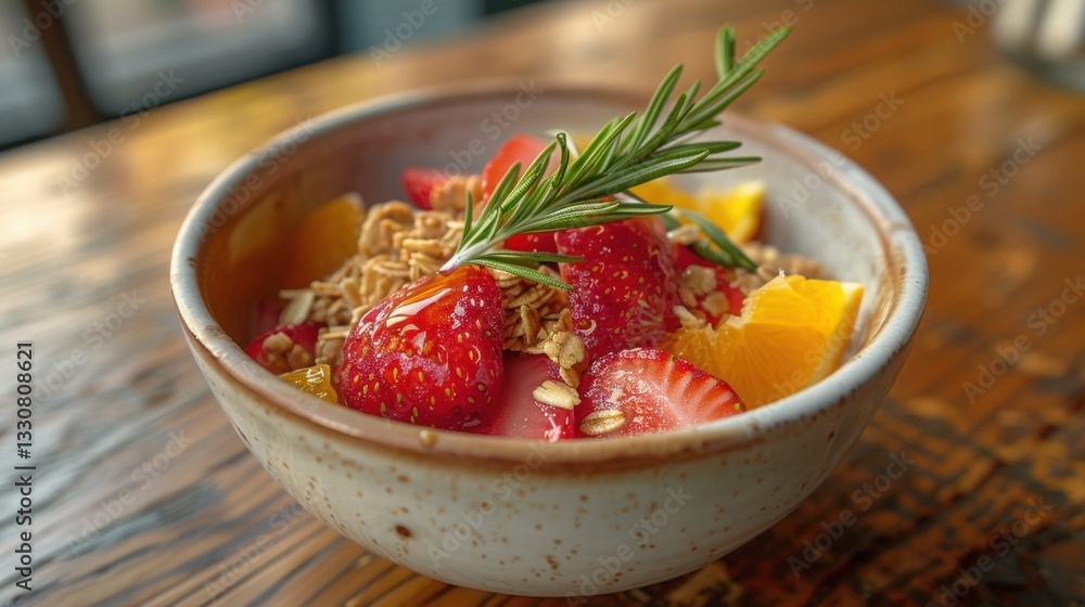 Fresh Fruit Bowl with Strawberries, Granola, and Citrus Delight Fresh Fruit Bowl with Strawberries, Granola, and Citrus Delight