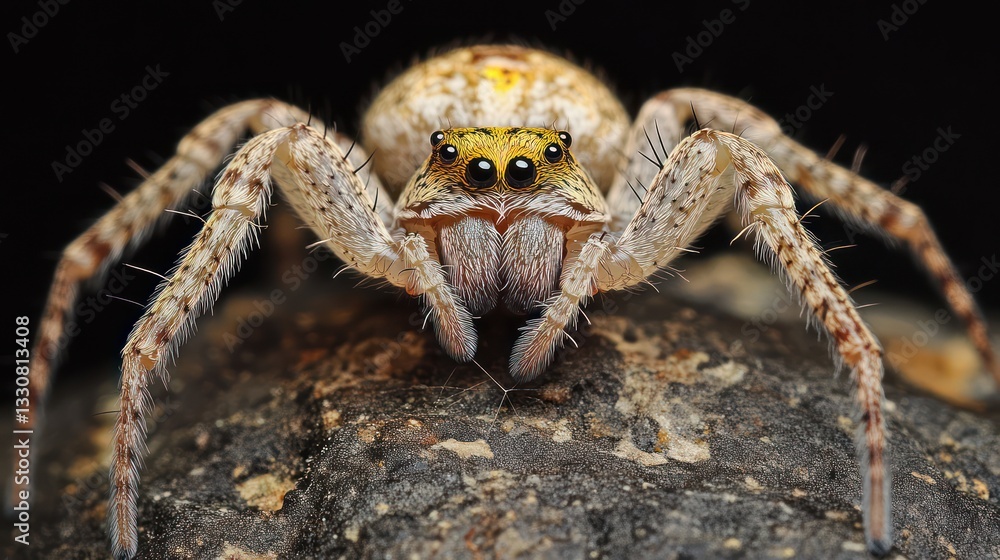 Close-up of a spider on a rock Close-up of a spider on a rock