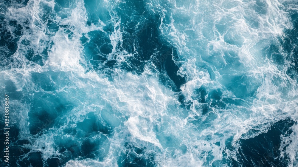 Ocean waves, turquoise and white textures, calm and relaxing design generative ai Ocean waves, turquoise and white textures, calm and relaxing design generative ai
