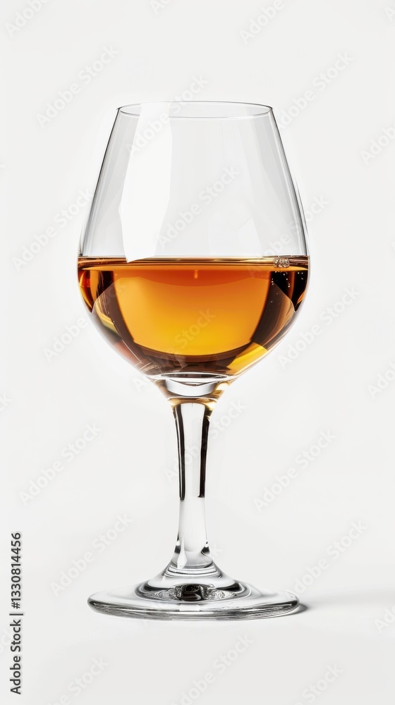 A crystal-clear brandy glass clinking in a toast, the perfect symbol of cheer, against a simple white backdrop. A crystal-clear brandy glass clinking in a toast, the perfect symbol of cheer, against a simple white backdrop.