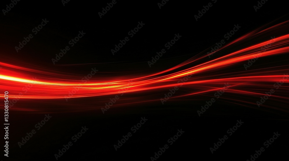 Red light streaks emanating across a dark black background effectively Red light streaks emanating across a dark black background effectively