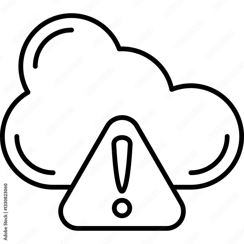 Cloud Warning Icon Cloud Warning Icon