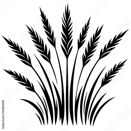 Silhouette of the grass