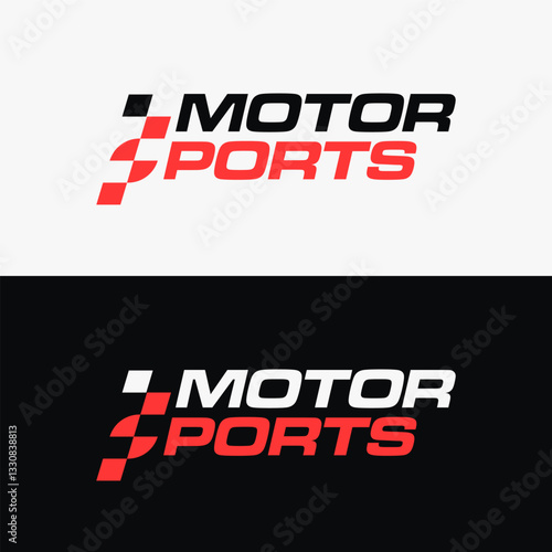 Wordmark motor sport logo, with race style letter S for sports vector icon on white background