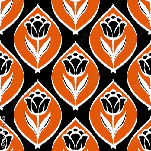 pattern batik flower damask ethnic boho ikat texture tribal geometric background