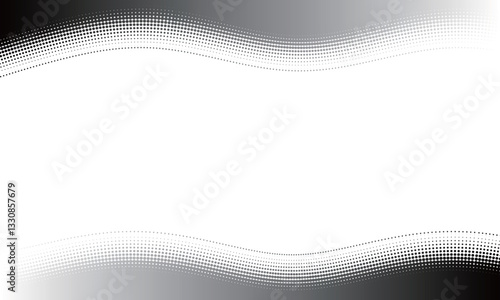 グラデーションがかった先端が星のハーフトーンがカーブした上下のフレーム