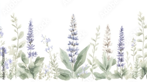 Watercolor floral border design (3)