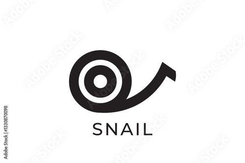 snail silhouette logo, snail logo with simple design