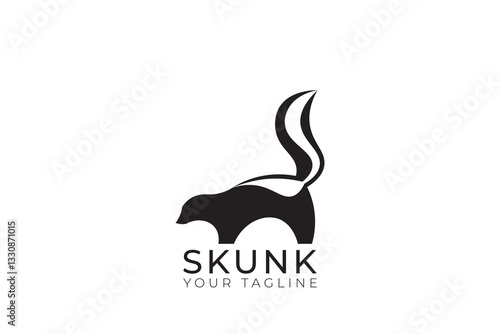 skunk silhouette logo, skunk silhouette logo with simple design