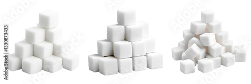 Wallpaper Mural Neatly arranged sugar cube stacks in three different formations Torontodigital.ca