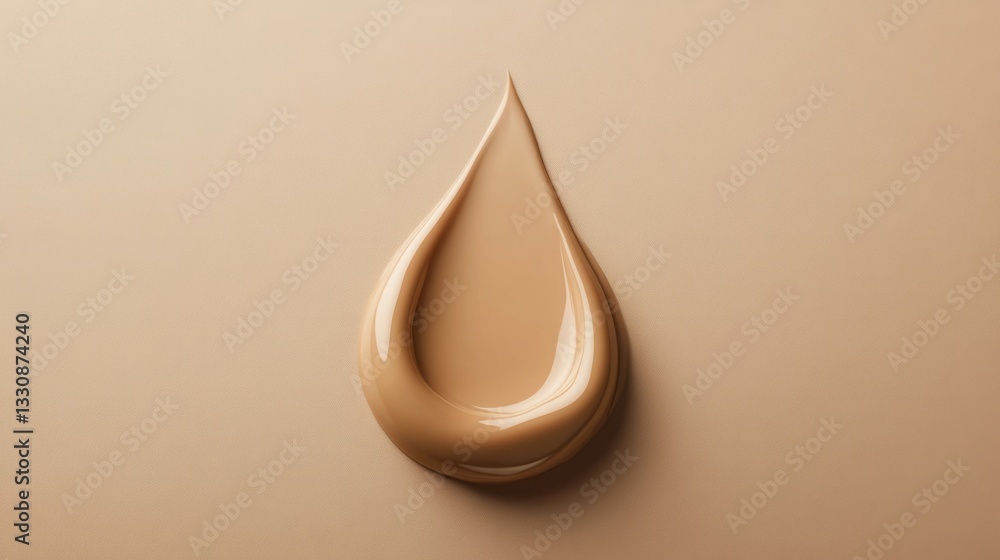 Fototapeta premium creamy base in perfect teardrop shape, high level of detail, generative ai