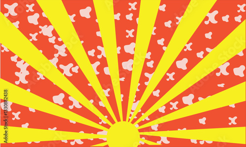 Concentrated lines background design, effect lines background design, cherry blossoms background design, sparkling background design, sunburst background design, 