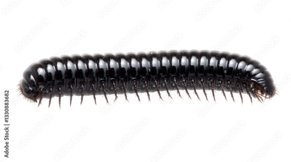 Bug Anatomy: Side Profile of a Millipede in PNG Format Bug Anatomy: Side Profile of a Millipede in PNG Format