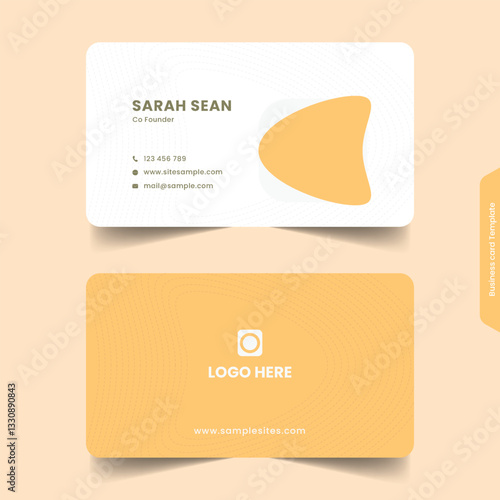 Corporate Business Card Design Orange Themed