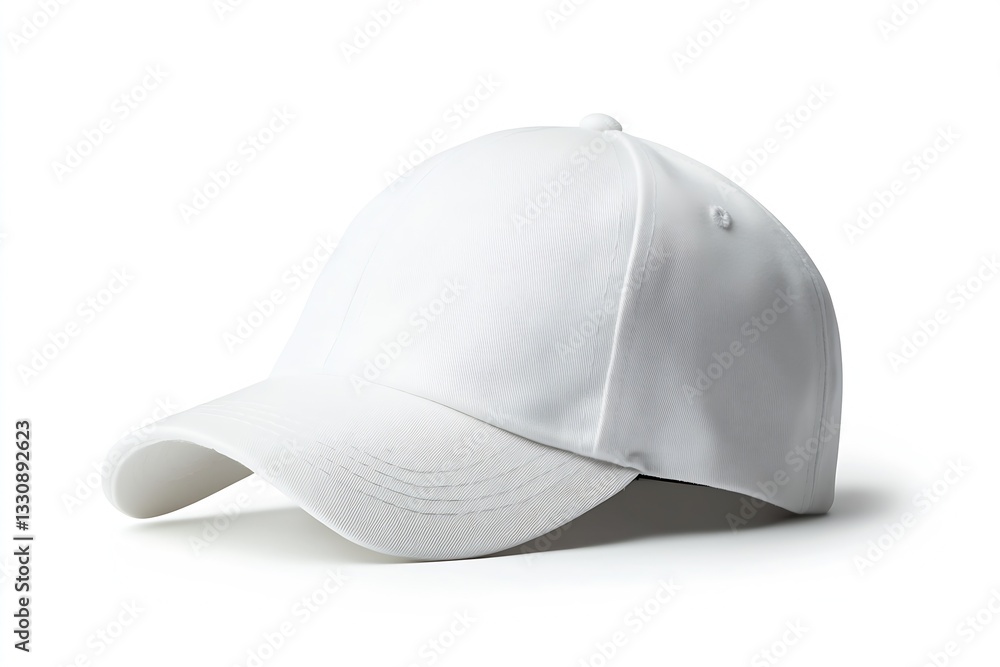 Elegant white baseball cap neatly located on a white background showcasing stylish and casual sports headwear : Generative AI Elegant white baseball cap neatly located on a white background showcasing stylish and casual sports headwear : Generative AI