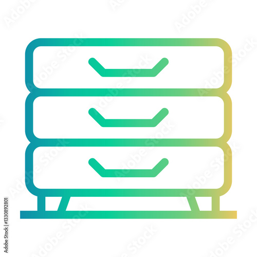 drawers Line Gradient Icon