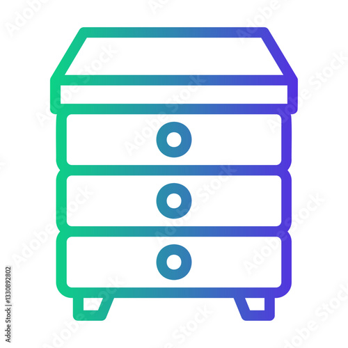 drawers Line Gradient Icon
